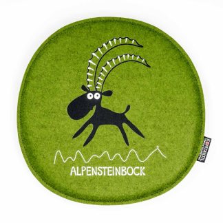 Filz Sitzpolster rund Tirol Steinbock