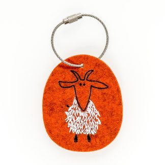 Schlüsselanhänger Filz Tier Design Tirol Wolle Ziege Geschenk Einzug