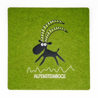 Filz Sitzauflage grün Tirol Steinbock