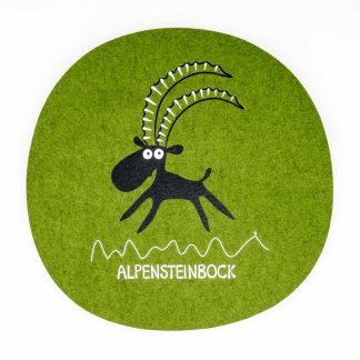 Filz Sitzpolster grün Tirol Steinbock