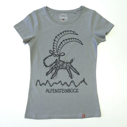 Steinbock T-Shirt Damen Tirol Design Bergfreundin