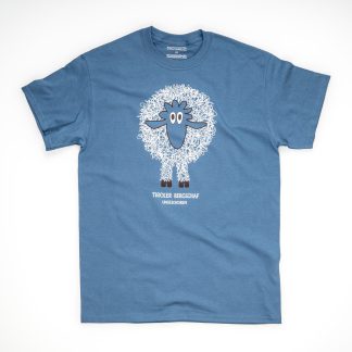 Tirol Design Schaf blau Herren T-Shirt Tiroler Bergschaf ungeschoren Geschenk