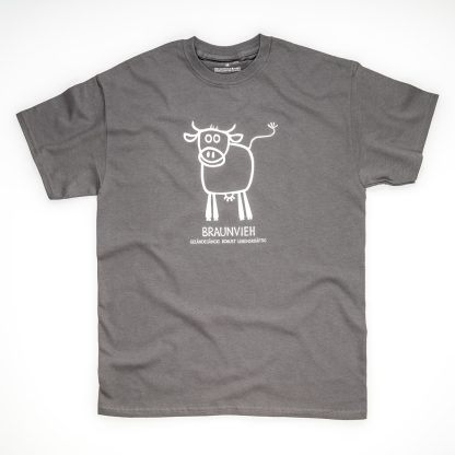 Tirol Design Braunvieh Kuh grau Herren T-Shirt Geschenk für Bauer