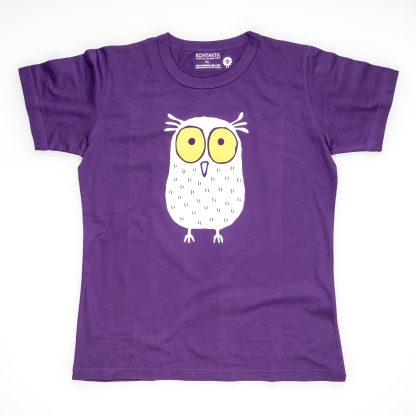 Eule Tirol Design T-Shirt Damen violett Geschenk für Studium