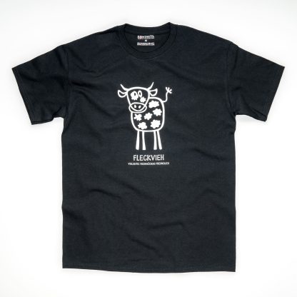 Tirol Design Fleckvieh schwarz Kuh Herren T-Shirt Geschenk für Züchter