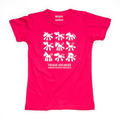 Pferd Tirol Design T-Shirt Damen pink Tiroler Haflinger
