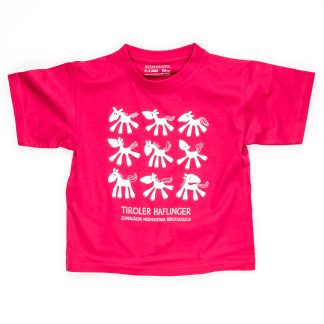 Pferd T-Shirt Mädchen Kind pink Pferdemotiv Tiroler Haflinger