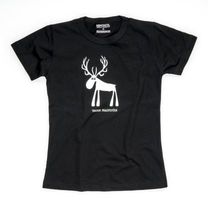 Hirsch Tirol Design T-Shirt Damen schwarz Tiroler Prachtstück