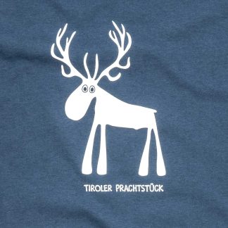 Tirol Design Hirsch blau Tiroler Prachtstück T-Shirt Geschenk für Herren