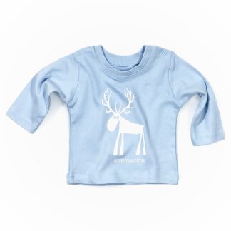 Hirsch Baby T-Shirt Tiroler Prachtstück Langarm rot blau Geschenk für Neugeborene