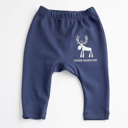 Tiroler Prachtstück Baby Hose Baumwolle Tiermotiv Hirsch Tirol Design